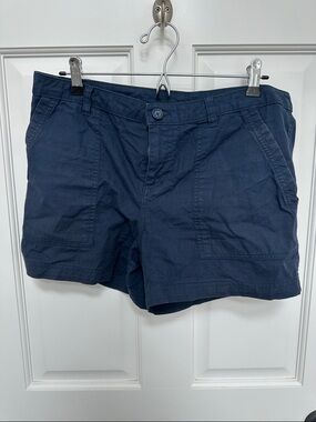 Patagonia Navy Flat-Front Cotton Shorts